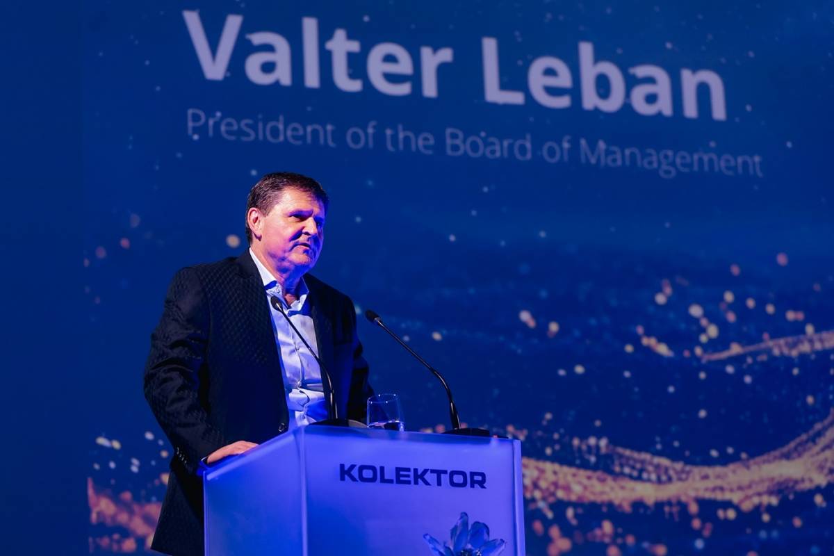 Valter Leban, predsednik uprave skupine Kolektor, na tradicionalnem srečanju managerjev